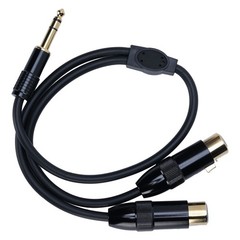 Dual XLR Female To 1/4 Inch 6.35mm Male Stereo Y Splitter Cable 1.6FT PVC D WPMU