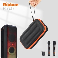 🆕Waterproof Rigid Impact-Resistant Dual Microphone Case w/ Net Pocket & Handle