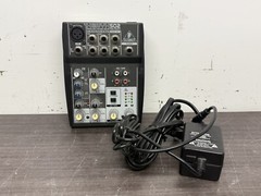 Behringer XENYX 502 Premium 5-Input 2-Bus Mixer with AC Adapter – U12