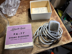 Vintage 1960’s LAFAYETTE Dynamic Microphone PA-77 Unused NOS Electronics Japan