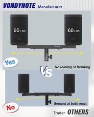 Adjustable Dual Speaker Mount Bracket Set of 2 for Easy Installation