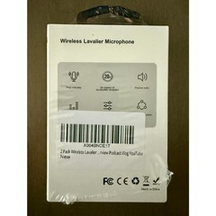 New Wireless Lavalier Mic 2-Pack, Plug & Play, iPhone/Android, No App/Blue