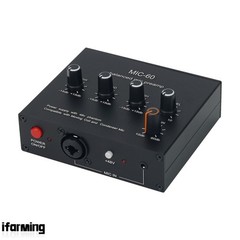 MIC-60 Microphone Preamplifier 60dB Gain 48V Phantom Power EQ Adjustable