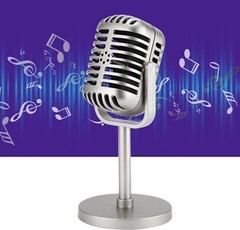 Microphone Vintage Look Old Style Dynamic Vocal Classic Retro Studio Stage Voice