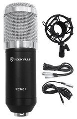 Rockville RCM01 Pro Studio Recording Condenser Microphone Mic+Shock Mount+Shield