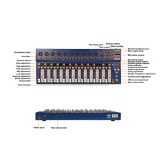 Professional Bluetooth Line Live Mixing Studio Audio Sound Mixer 14 Channel Mix