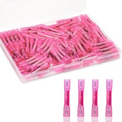 ZONBANG 120PCS Heat Shrink Butt Connectors, 22-16 AWG (120 pcs), Red