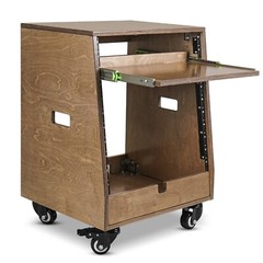 Sound Town DIY Slanted 10U Studio Rack (2U+8U ), Weathered Brown (SDRK-ST10TB)