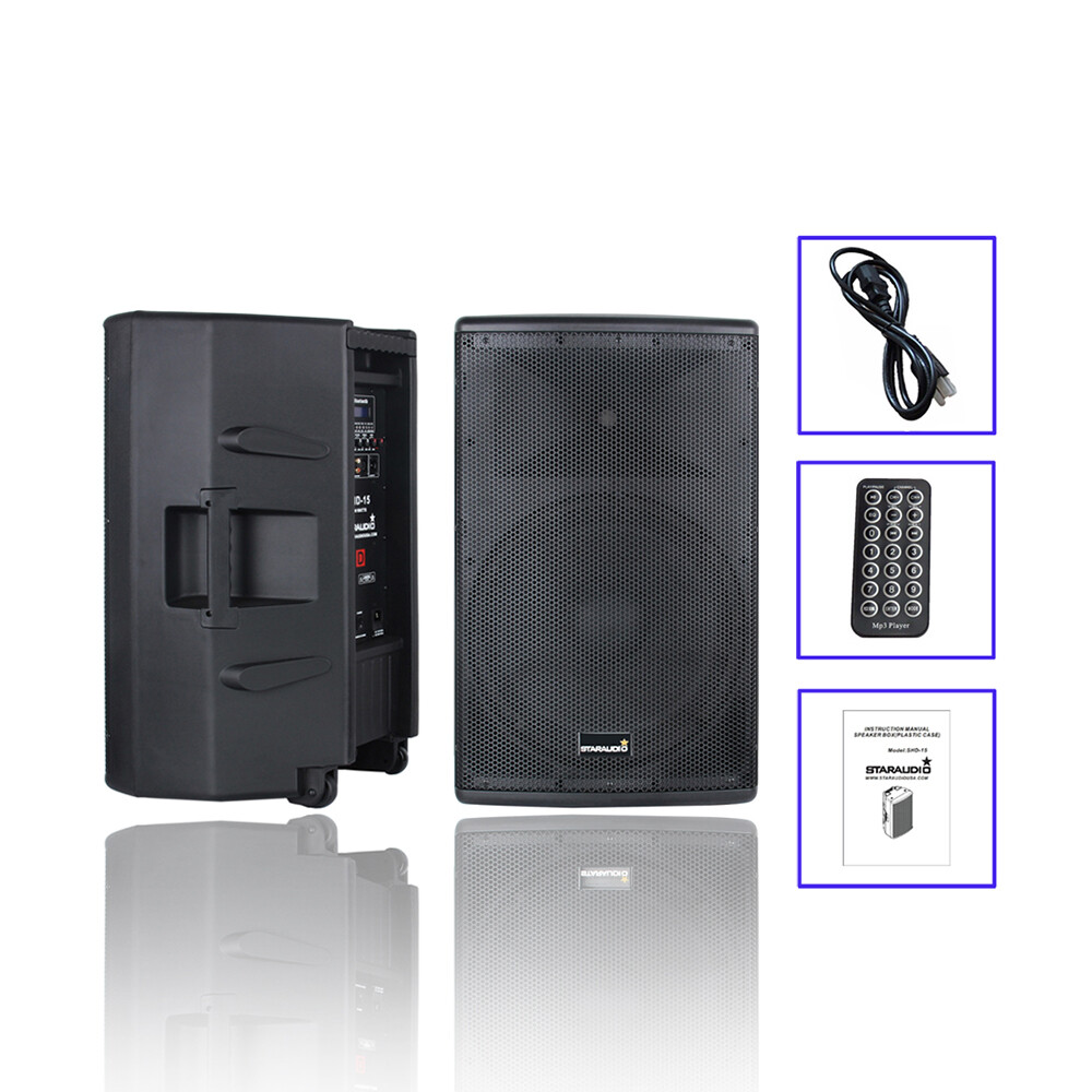 15″ 2-Way 4000W Active Powered Speaker Bluetooth PA Stage Audio Speaker System