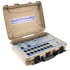 Audio Press Box APB-320-C-D-USB Active Portable Press Box USB-C and Dante BLK