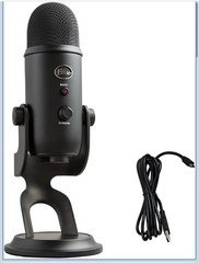 Blue Yeti Professional Multi-Pattern USB Condenser Microphone – Blackout (READ)