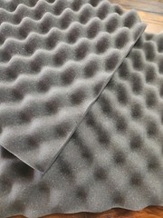 6 PK Black Egg Crate Acoustic Foam Tile Panel Wall Tile Soundproofing 12x12x1.5