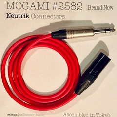 1–200 ft Mogami 2582 2-C Mic Cable Red | Choose Neutrik TRS or XLR | tokyo_made