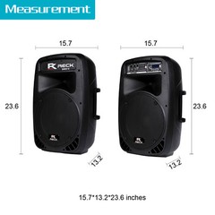 PRORECK Dance 12 Powered PA Speaker System Portable 12-Inch 1000 Watts 2-Way