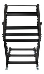 Rockville RLM9U 10U + 9U Rolling Rack w/ Mounting Crossbars For Studio/Stage/Pro