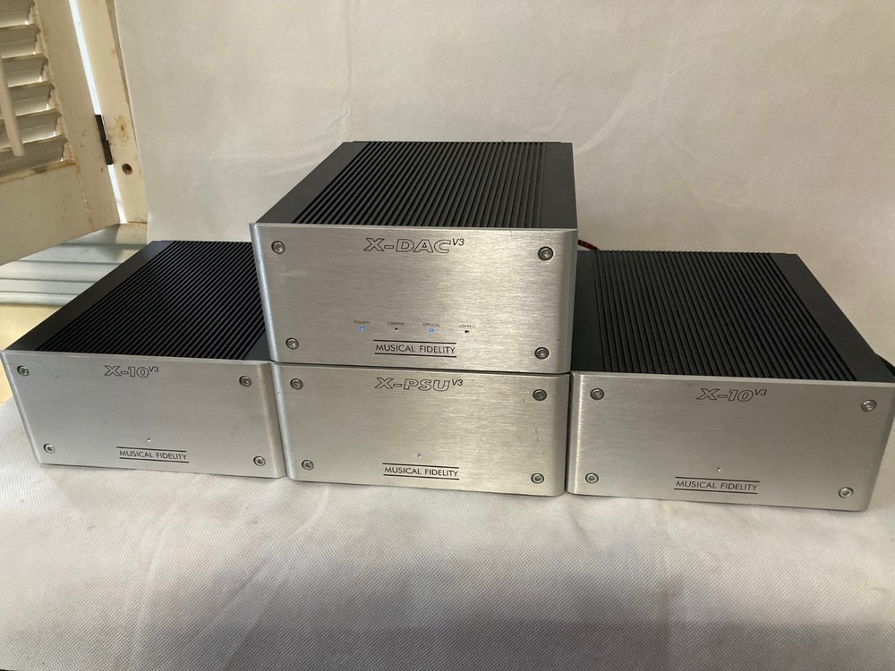 Musical Fidelity 4 Piece Set X-PSUv3 (2)X-10v3 X-DACv3 New Cord 3 New Connector