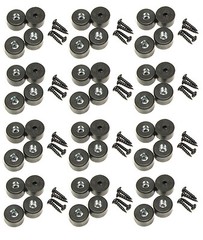 (48 PACK) PENN ELCOM 9101Y Amp / Case / Cabinet Rubber Feet – Bumper 7/8″ X 1/2″