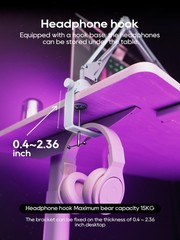 Boom Arm Micophone, Mic Arm Desk Mount Foldable with 3/8“ to 5/8“ Screw Adapte