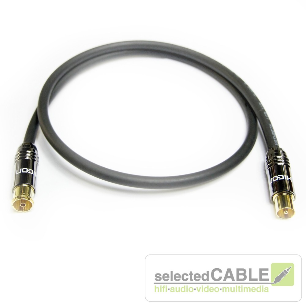 120dB 3-Band Class A Black IEC LCD 115 HI-ANCM01 HDTV Antenna Cable