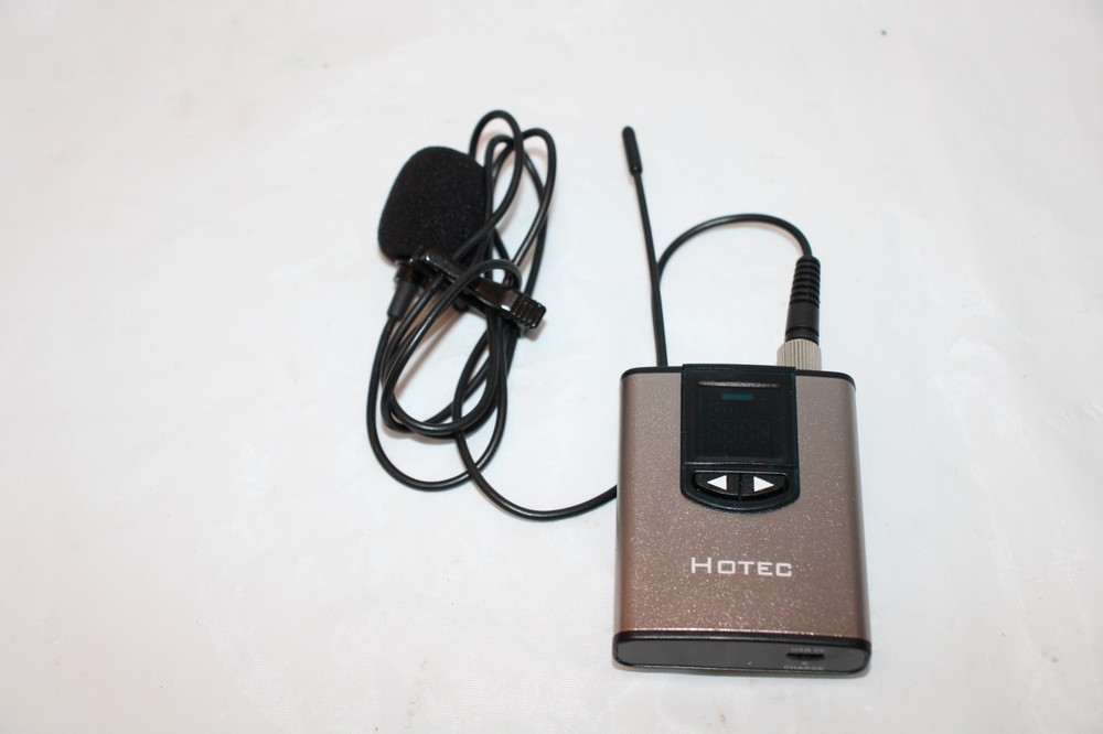 Hotec Wireless Headset Lavalier Microphone UHF Frequencies Rechargeable