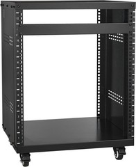 12U AV Rack Stand with Caster Wheels, Component Rack Cabinet Recording Studio…