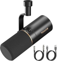 Dynamic Microphone, USB/XLR PC Microphone for Podcast, Recording, Live Stream…