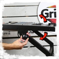 GRIFFIN Rack Mount Stand – Music Studio Recording Mixer Cart Rail Gear Holder