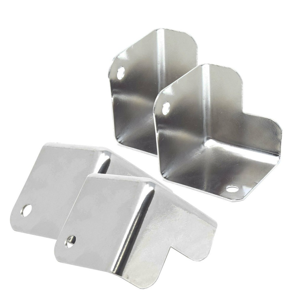 4 Pcs Metal Nickel Cabinet Corner For DJ Enclosure and Speaker Boxes 1.5″x1.5″