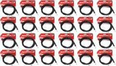 24 Rockville RCTR110B Black 10′ 1/4“ TRS to 1/4“ TRS Cable 100% Copper