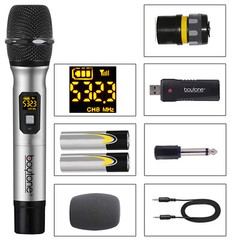 UHF Wireless Handheld Microphone, with adjustable 30 Frequency, Karaoke, Parties