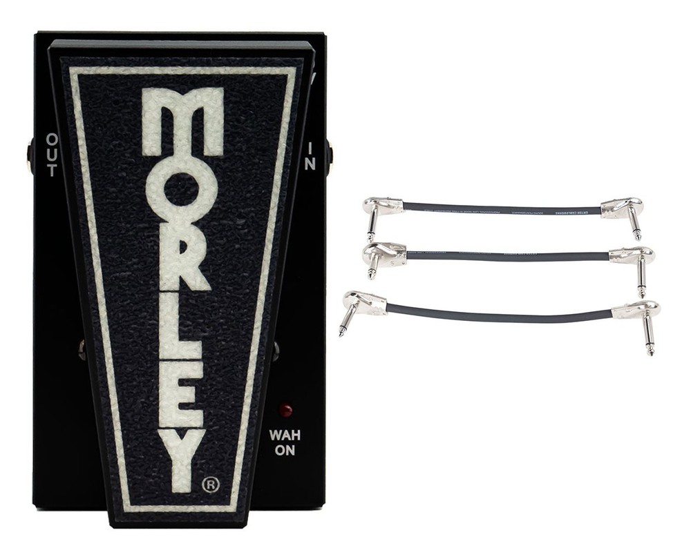 Morley Mini Switchless Classic Wah + Gator Patch Cable 3 Pack