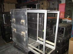 Rackmount 20U x24 Slide Out ECS Legacy Composite Shock Mount Shockmount Case Blk