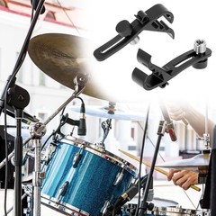 Adjustable Shockproof Drum Microphone Clips – 4 Pack Mic Securing Mounts for Stu