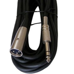 6FT-50Ft XLR 3Pin Male to 6.35mm 1/4″ Stereo TRS Male Balanced Audio Mic Cable