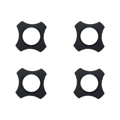 4 PCS Reusable Rubber Microphone Protection Anti-Roll, Anti-Slip Rings, Black