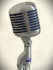 Vintage 1950’s Shure 55S Dynamic Microphone, original, working, w/stand & cable
