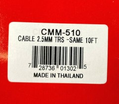 Hosa CMM-510 Stereo Interconnect Cable 2.5 MM TRS To Same 10 ft Lot of 2