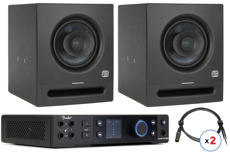 Fender Studio Quantum HD 2 USB-C Audio Interface Studio Bundle