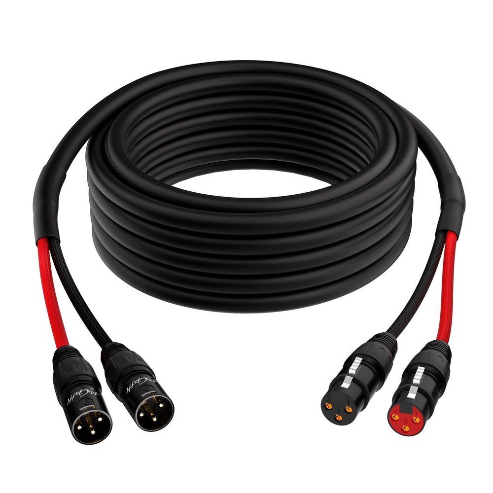 2-Channel XLR Snake Cables 6FT, 2 Colored XLR Male to Female Microphone Cable…