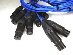 (8) Neutrik Female XLR Connectors + 7′ West Penn 22AWG Mini Audio Cables (022626