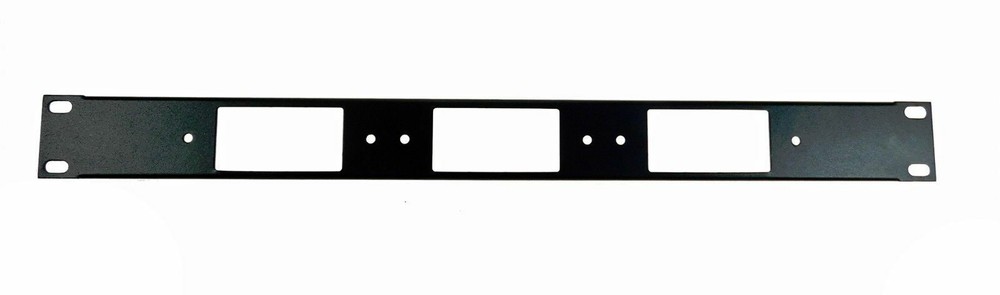 PROCRAFT AFP1U-3DEC-BK 1U Formed Aluminum Rack Panel w/ 3 Decora Punches