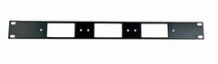 PROCRAFT AFP1U-3DEC-BK 1U Formed Aluminum Rack Panel w/ 3 Decora Punches
