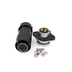 HP20 3 Pin Connector Waterproof Circular 20mm Female plug+male socket 3pin