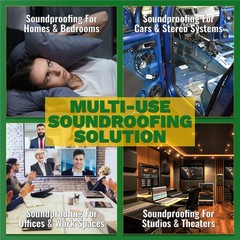 2 LB Mass Loaded Vinyl 4’x4’ (16 SF) – MLV Soundproofing Barrier for Walls, C…