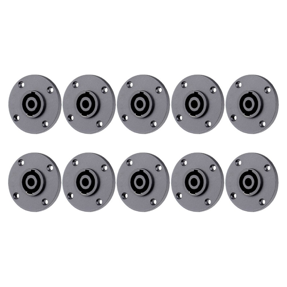 10 pcs NL4MPR Speakon 4 Pole Round Chassis Connector Replacement for Neutrik