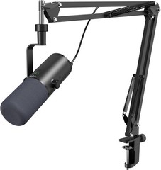 Cardioid XLR/USB Microphone for Streamers – AI Noise Reduction & Volume Control