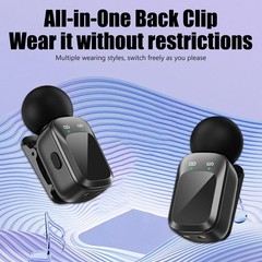 2.4G Wireless Lavalier Microphone Kit for Type-C Phone Tablet Noise Cancelling