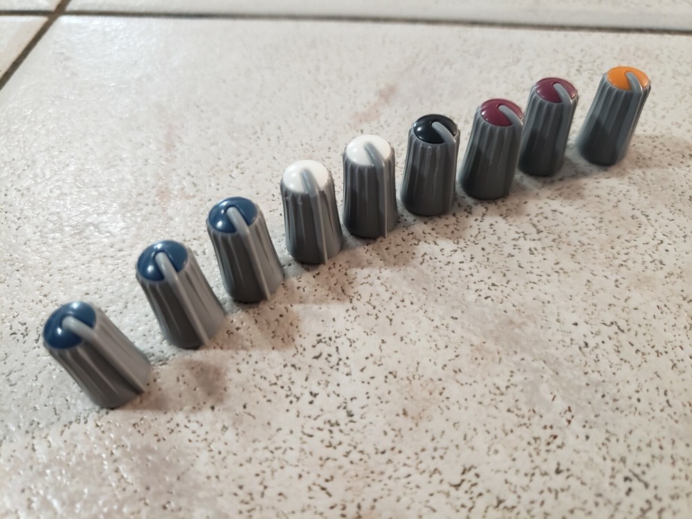 Mackie ProFX22 Board Controls Knobs Dials White Black Blue Red Orange Lot 9
