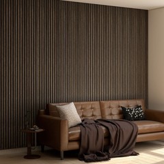 95″ x 8″ Wood Wall Panels, 4 Pack Slat Acoustic Panels, Walnut
