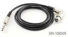 6ft XLR Female Right Angle to 1/4-inch Male Balanced Pro Audio Cable, XR-106XR